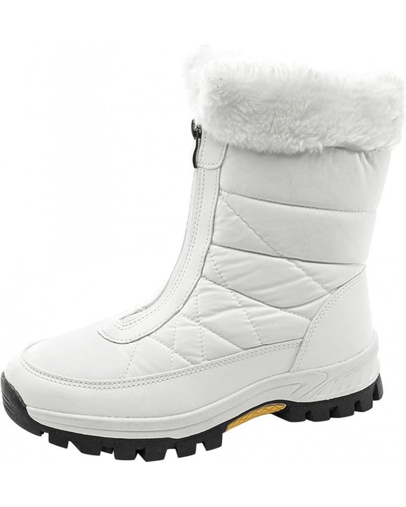 Cute Winter Boots Size 4 Woman Snow Boots Women Size 7.5 Wide Extra Wide Calf Womens Snow Boots Waterproof Walking Boots Wome...