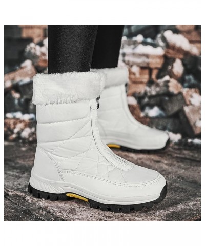 Cute Winter Boots Size 4 Woman Snow Boots Women Size 7.5 Wide Extra Wide Calf Womens Snow Boots Waterproof Walking Boots Wome...