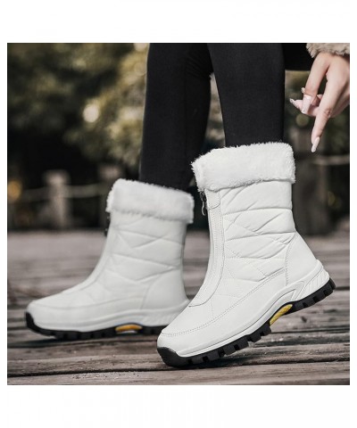 Cute Winter Boots Size 4 Woman Snow Boots Women Size 7.5 Wide Extra Wide Calf Womens Snow Boots Waterproof Walking Boots Wome...