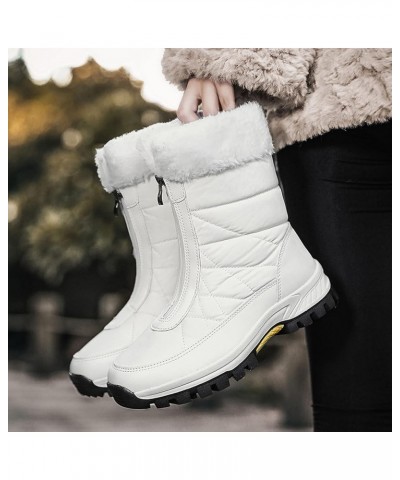 Cute Winter Boots Size 4 Woman Snow Boots Women Size 7.5 Wide Extra Wide Calf Womens Snow Boots Waterproof Walking Boots Wome...