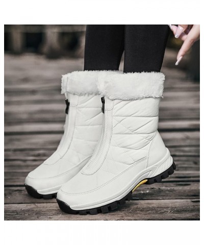 Cute Winter Boots Size 4 Woman Snow Boots Women Size 7.5 Wide Extra Wide Calf Womens Snow Boots Waterproof Walking Boots Wome...