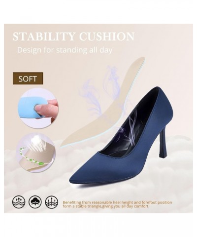 High Heels Pumps for Women Closed Toe Stillettos Heel Sexy Pointy Party Prom Dress Pump Shoes Navy Blue $23.46 Pumps