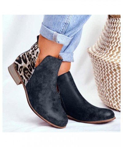 Ankle Boots for Women Chunky Heel Embroidered Western Cowboy Boot Knee High Medium Heel Chunky Heel Fashion Retro Classic Boo...