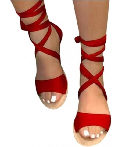 Black Strappy Sandals For Women Dressy Low Heels Casual Sandals Sandal For Women Hiking Sandals Women Comfortable Wedg Red-a ...