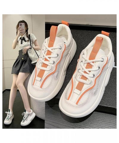 Women's Fashion Color Matching Platform Sports Shoes Comfortable Breathable Mesh Sneaker Lace up Casual Varied Tennis Walking...