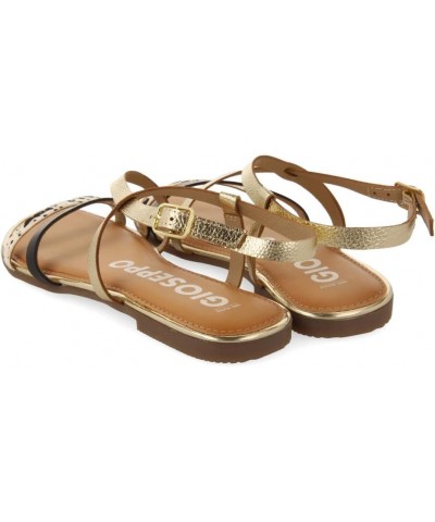 women's Ankle-strap Sandal Gold $28.20 Outdoor Shoes