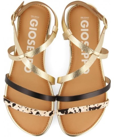 women's Ankle-strap Sandal Gold $28.20 Outdoor Shoes