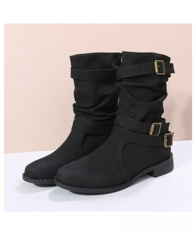 Women's Boots & Booties Women's Casual Zipper Retro Shoes Boots Colors Fashion Short Solid women's boots Size 8.5 Women's Tal...