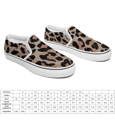 Seamless White Flowers Pattern Women's and Man's Slip on Canvas Non Slip Shoes for Women Skate Sneakers (Slip-On) Cheetah Leo...