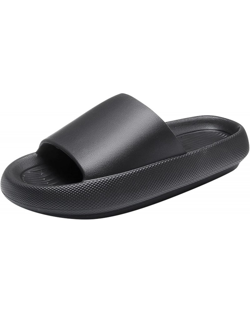 Flip Flops For Women Beach Wide Shoes For Women Sandals Cute Flip Flops For Womens Walking Sandals Women Sandals Size 8-black...