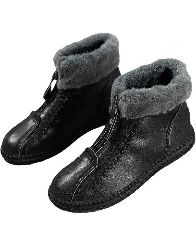 Women's Snow Boots Wide Width Womens Winter Boots Size 12 Wide Width Extra Wide Width Women's Winter Boots Slip on Outdoor Bo...