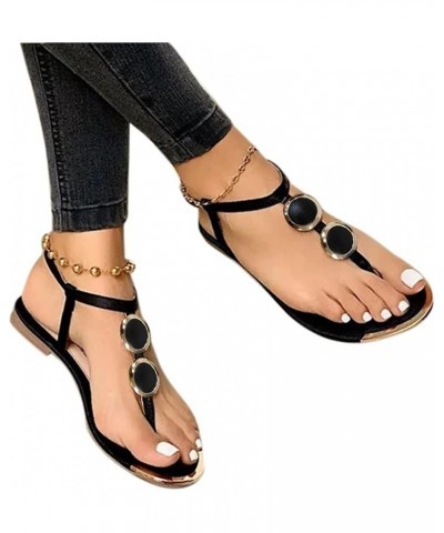 Womens Espadrilles Sandals Ankle Buckle Strap Women's Platform Wedge Sandals Summer Studded Open Toe Sandals A6-black $15.36 ...