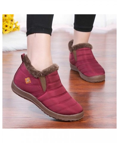 Winter Boots for Women Warm Fur Lined Snow Boots Waterproof Ankle Boots Outdoor Shoes Hiking Comfortable Shoes for Women A11-...