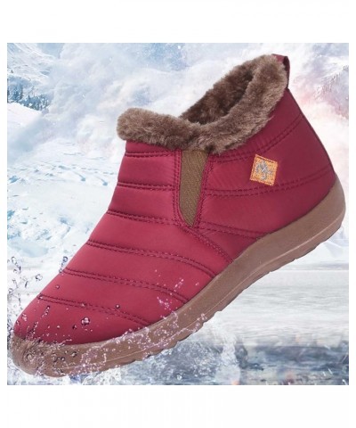 Winter Boots for Women Warm Fur Lined Snow Boots Waterproof Ankle Boots Outdoor Shoes Hiking Comfortable Shoes for Women A11-...