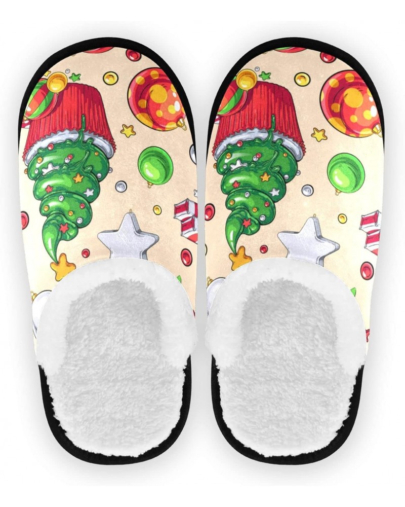 Graphic Christmas New Year Spa Slippers Christmas Desserts House Slippers Memory Foam Slippers Indoor Outdoor Home Shoes M fo...