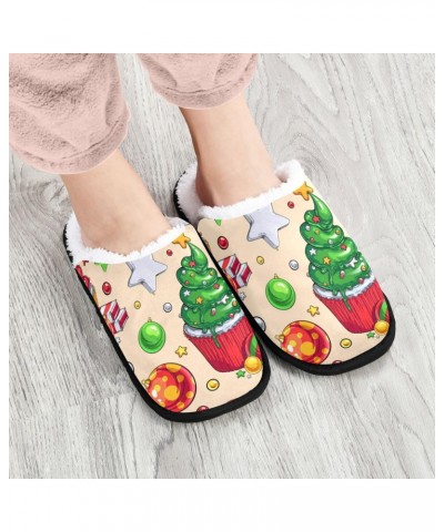 Graphic Christmas New Year Spa Slippers Christmas Desserts House Slippers Memory Foam Slippers Indoor Outdoor Home Shoes M fo...