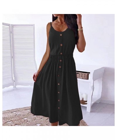 Women Sleeveless V Neck Tie Dress Elegant Dress Festive Party Dress Black- Women's Formal Dresses $10.45 Outdoor Shoes