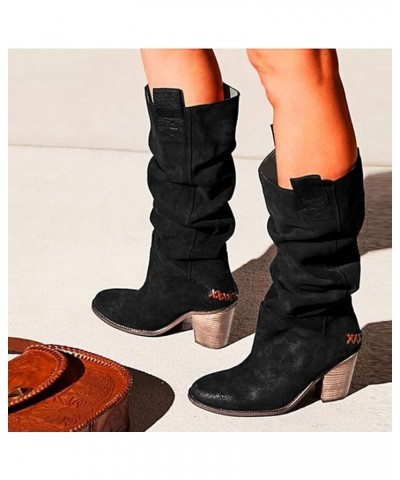 Work Boots Women'S Lace-Up Boot Boots for Women Knee High Sexy Snow Boot Wide Width Black 1 $30.13 Boots