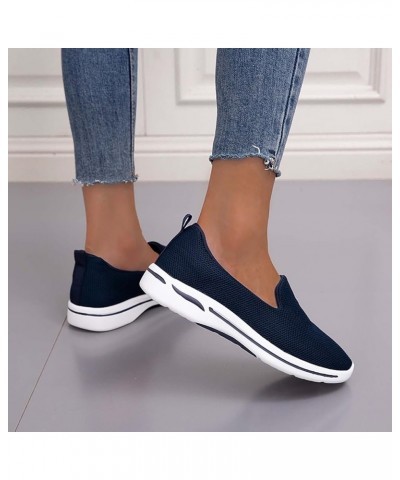 Slip on Sneakers Women Breathable Flying Woven Soft Sole Sport Shoes Casual Shoes Women's Mesh Flat Shoes Journey Black $13.7...