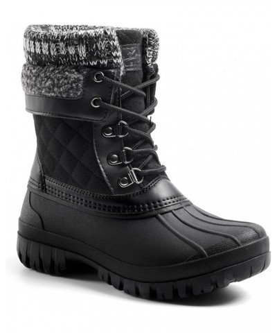 Womens Winter Snow Boots | Waterproof Shell | Duck Boots Black $29.67 Outdoor Shoes