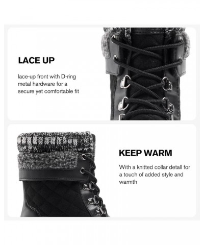 Womens Winter Snow Boots | Waterproof Shell | Duck Boots Black $29.67 Outdoor Shoes