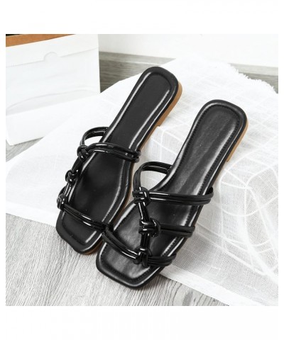 lace up sandals, Fashion Spring And Summer Casual Women's Sandals Flip Flops Flat Beach Slippers Z 03-black $16.19 Sandals