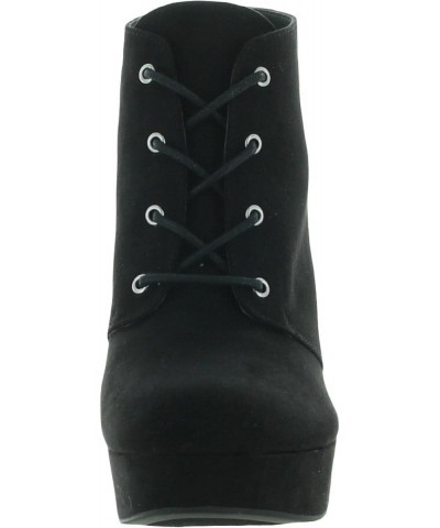 Womens Aheela Faux Suede Ankle Wedge Boots Black 5 Medium (B,M) $27.88 Boots