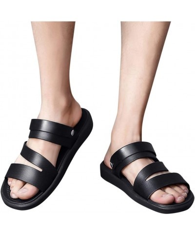 Flip Flops For Women Size 10 Slippers Women Sandals Comfortable Black Slides For Women Slingback Flats Beach Black-e $14.15 S...