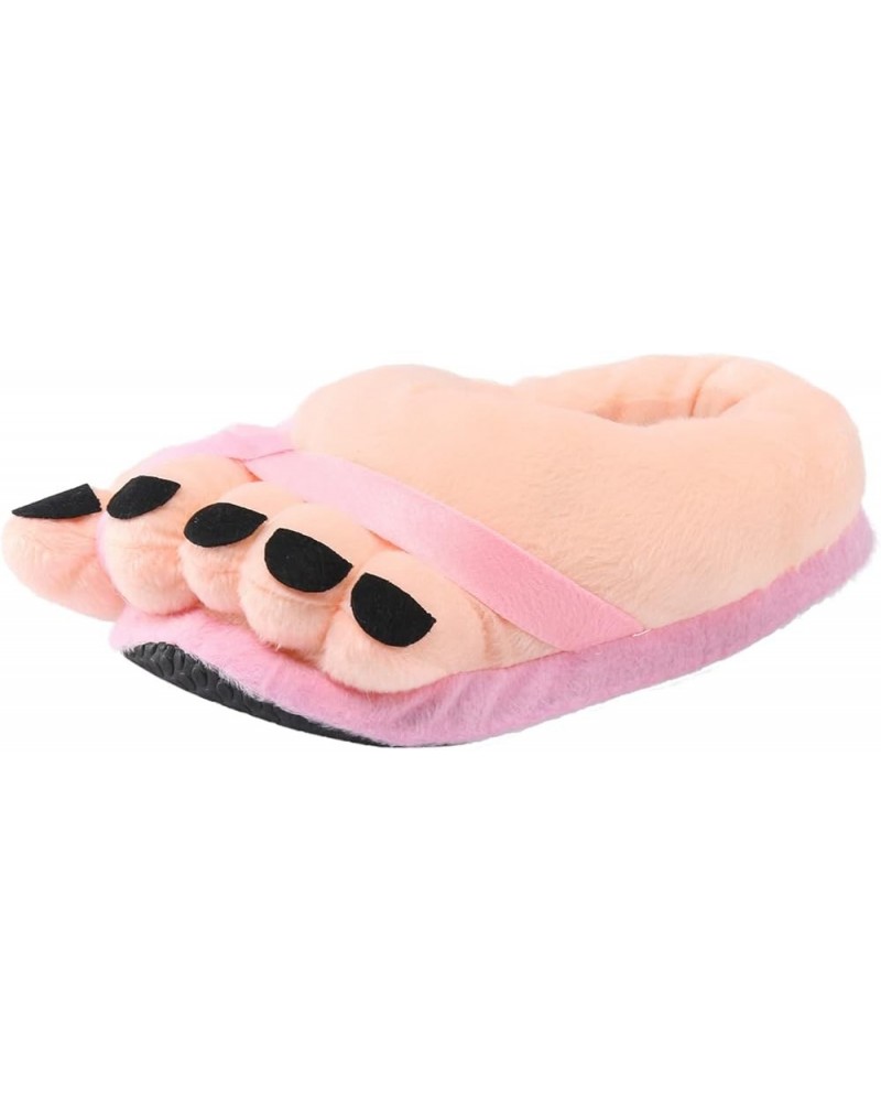 Cartoon Detail Novelty Slippers For Women And Men Warm Cotton Soft Plush Home Womens Slippers Size 12 Wide Pink $8.08 Slippers