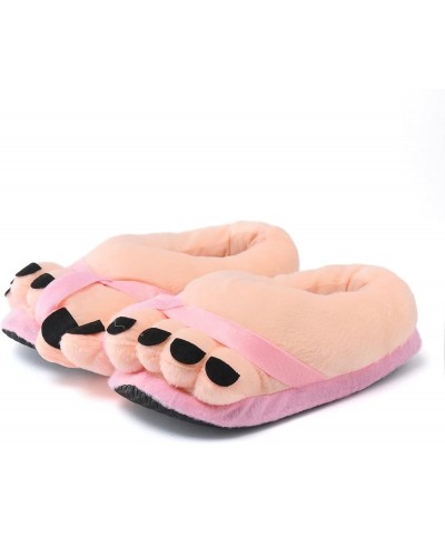 Cartoon Detail Novelty Slippers For Women And Men Warm Cotton Soft Plush Home Womens Slippers Size 12 Wide Pink $8.08 Slippers