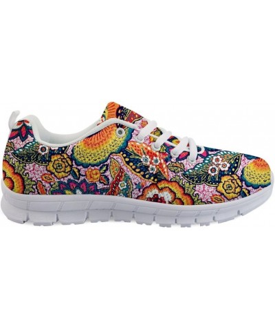 Fashion Women Men Sneakers Laces Tie up Casual Walking Shoes Floral Pattern Size 42 $15.96 Athletic Shoes