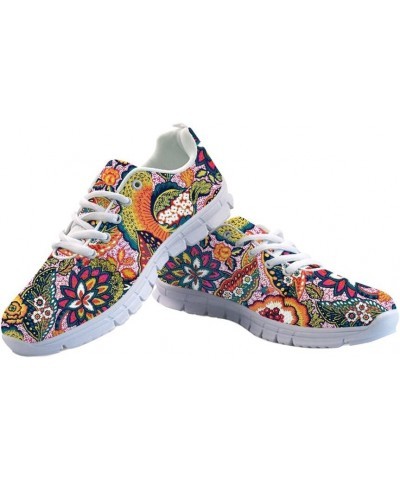 Fashion Women Men Sneakers Laces Tie up Casual Walking Shoes Floral Pattern Size 42 $15.96 Athletic Shoes