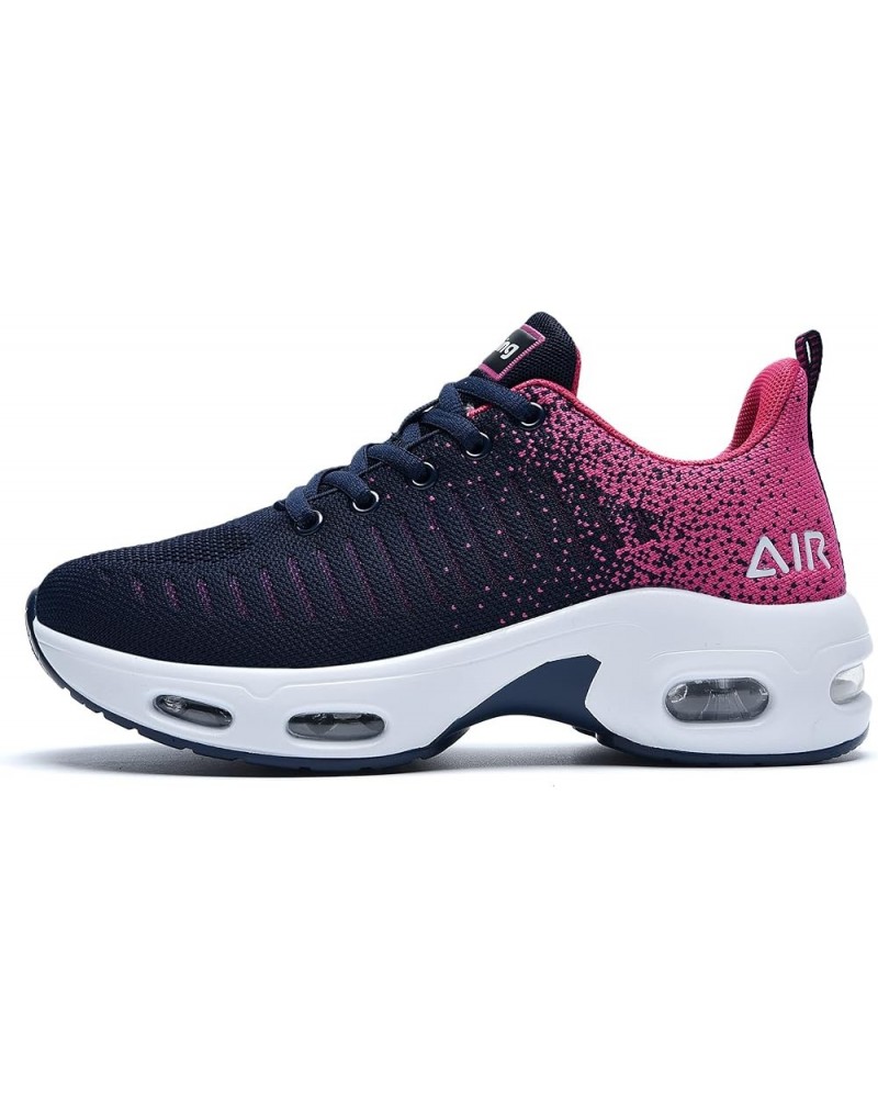 Women Air Athletic Running Shoes Fashion Tennis Breathable Lightweight Walking Sneakers Roseblue $27.53 Athletic Shoes