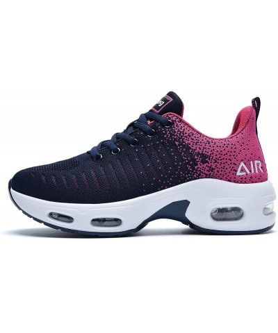 Women Air Athletic Running Shoes Fashion Tennis Breathable Lightweight Walking Sneakers Roseblue $27.53 Athletic Shoes