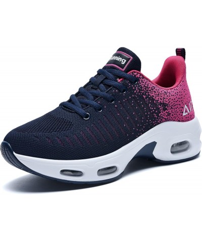 Women Air Athletic Running Shoes Fashion Tennis Breathable Lightweight Walking Sneakers Roseblue $27.53 Athletic Shoes