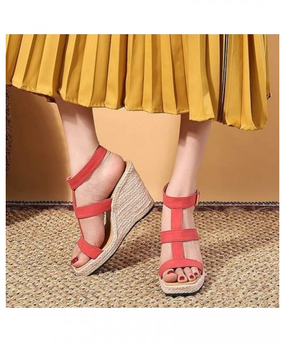 Platform Wedge Sandals for Women Espadrille Dressy Strappy Open Toe Ankle Strap Pumps Beach Shoes Comfortable Walking Slingba...