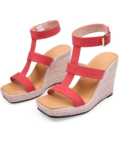 Platform Wedge Sandals for Women Espadrille Dressy Strappy Open Toe Ankle Strap Pumps Beach Shoes Comfortable Walking Slingba...