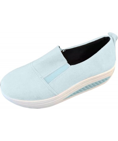 Womens Sneakers Tennis Walking Shoes - Outdoor Mesh Slip-On Sports Shoes Runing Breathable Shoes Sneakers Ca2-light Blue $17....