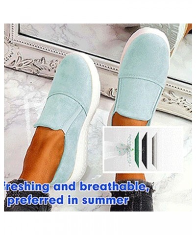 Womens Sneakers Tennis Walking Shoes - Outdoor Mesh Slip-On Sports Shoes Runing Breathable Shoes Sneakers Ca2-light Blue $17....