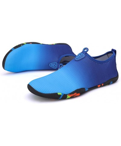 Quick-Dry Water Sports Barefoot Shoes Aqua Socks for Swim Beach Pool Surf Yoga for Women Men Blue/Blue/Blue $9.45 Athletic Shoes