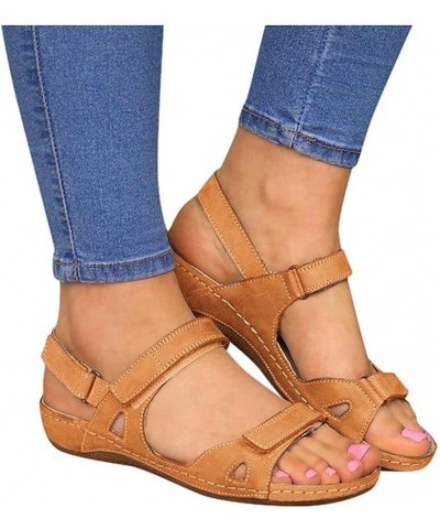 Sandals for Women Dressy Summer Women's Flat Slippers Open Toe Buckle Strap Beach Solid Sandals Casual Wedges Rainbow $12.77 ...