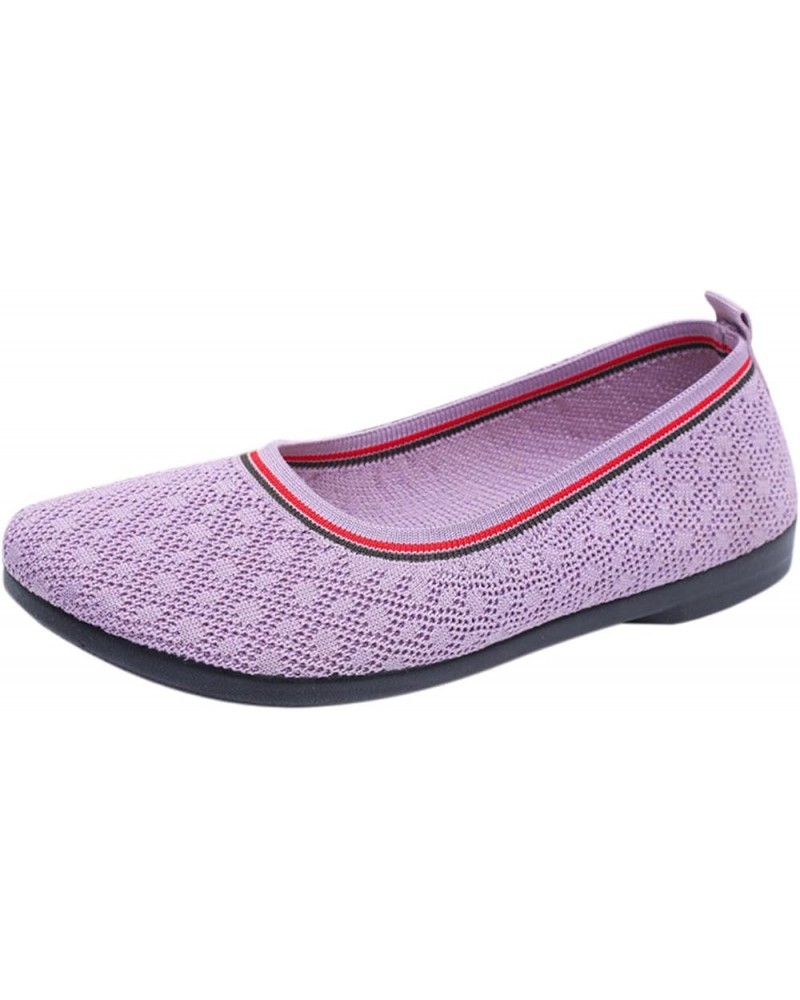 Shoes for Women Sneakers Women Breathable Lace Up Shoes Flats Casual Shoes Unisex Lightweight Work Shoes Bb4-purple $11.99 At...