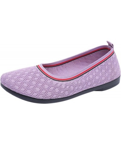 Shoes for Women Sneakers Women Breathable Lace Up Shoes Flats Casual Shoes Unisex Lightweight Work Shoes Bb4-purple $11.99 At...