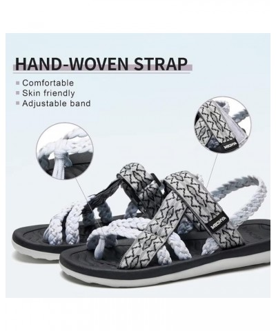 Hiking Sandals for Womens, Comfortable Walking Flip Flop Sandals with Arch Support, Athletic Sandals with Hook and Loop Strap...