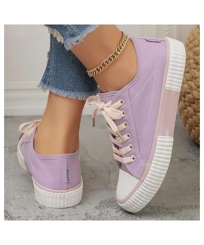 Comfortable Walking Shoes Women Sneakers White Tennis Shoes Comfortable Heels for Women Platform Sneakers for Women Purple $2...