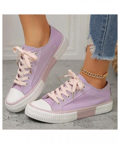 Comfortable Walking Shoes Women Sneakers White Tennis Shoes Comfortable Heels for Women Platform Sneakers for Women Purple $2...