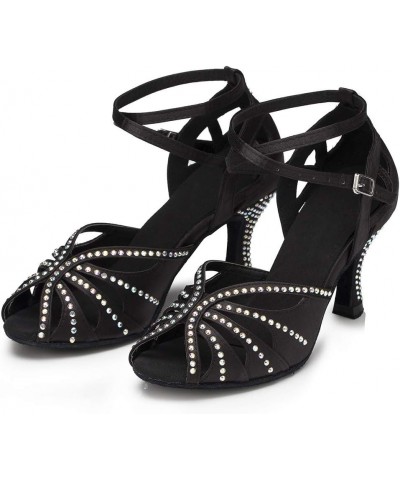 Women's Latin Dance Shoes Ballroom Party Tango Performance Shoes,Model YCL162 Black-2.95inch Heel $29.63 Athletic Shoes