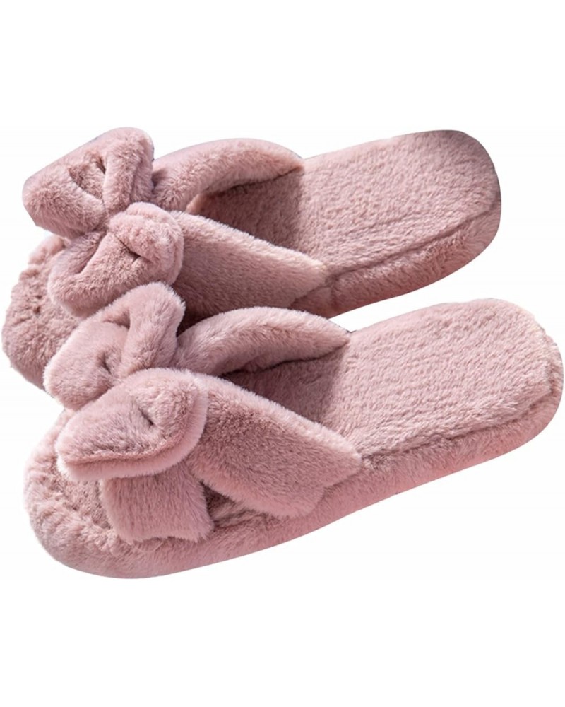 Loafers Slippers for Women Men Memory Foam Women Fashion Ladies Household Shoes Unique Dress House Slippers Red $11.03 Slippers