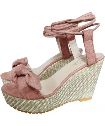 Sandals Women Wedge Platform Sandals Adjustable Flip Flops Bohemian Buckle Strappy Zipper Flats Cute Sandals LS2 Pink $17.83 ...