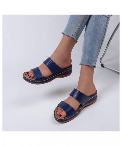 Women Sport Sandal Little Socks For Flats Women Sandals Womens Fashion Shoes Ballet Flats Shoes For Women Sandals Wome 1-blue...